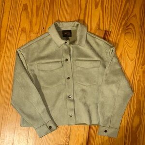 Truth Faux Suede Snap Top